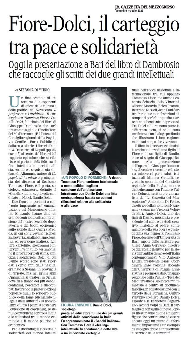 articolo Fiore Dolci Gazzetta del Mezzogiorno